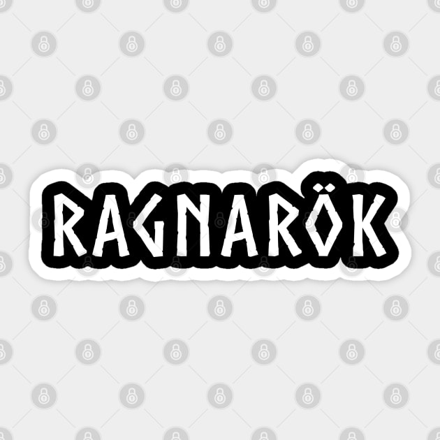 ragnarok norse mythology black Sticker by Blue Pagan